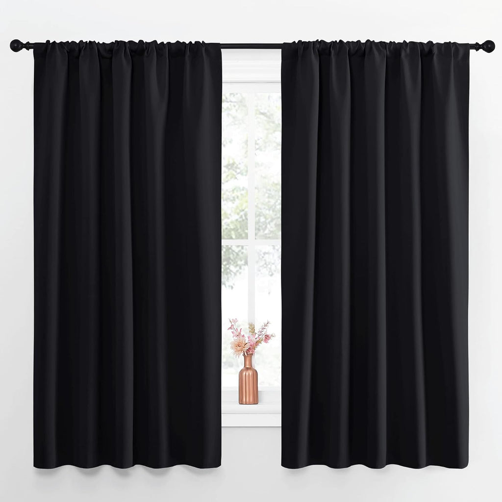 NICETOWN Black Out Window Curtains - Solid Home Decor Thermal Insulated Blackout Drapes/Draperies for Bedroom, Privacy Assured Window…