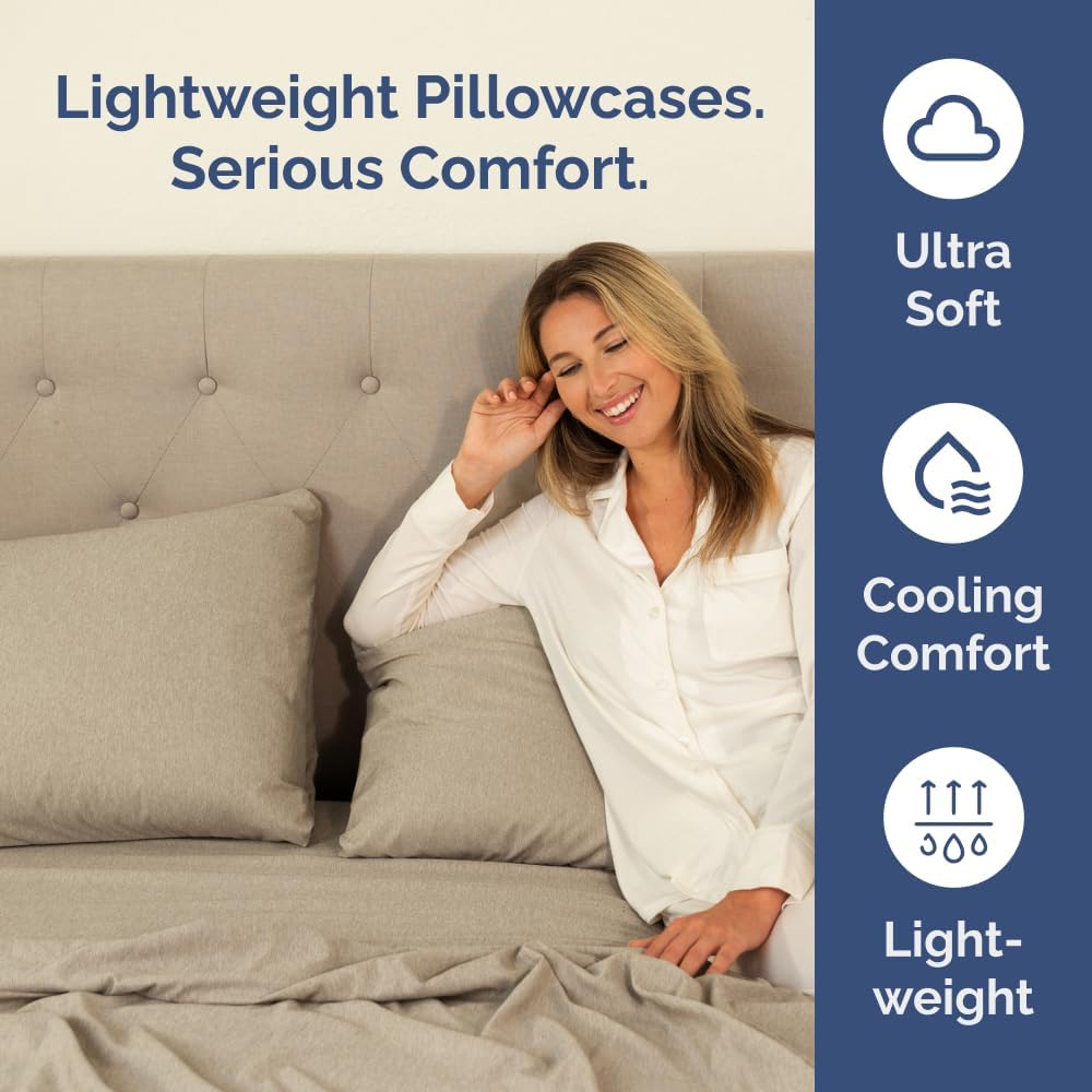King Pillow Cases Set of 4 - Ultra Soft Hotel Quality Pillowcase Covers - Comfy, Cozy & Wrinkle Free - Shrinkage and Fade Resistant…