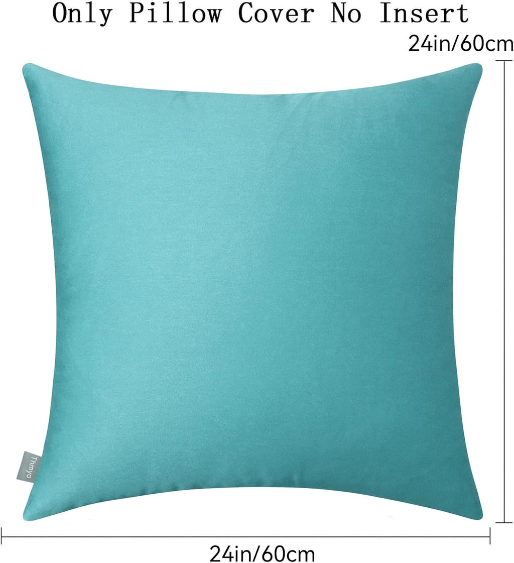 Thmyo 4-Pack 100% Cotton Comfortable Solid Decorative Throw Pillow Case Square Cushion Cover Pillowcase Sublimation Blank Pillow Covers DIY…