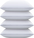 Piwaal Bed Pillows for Sleeping Standard Size Set of 4, Down Alternative Filling, Pillows for Back, Stomach or Side Sleepers