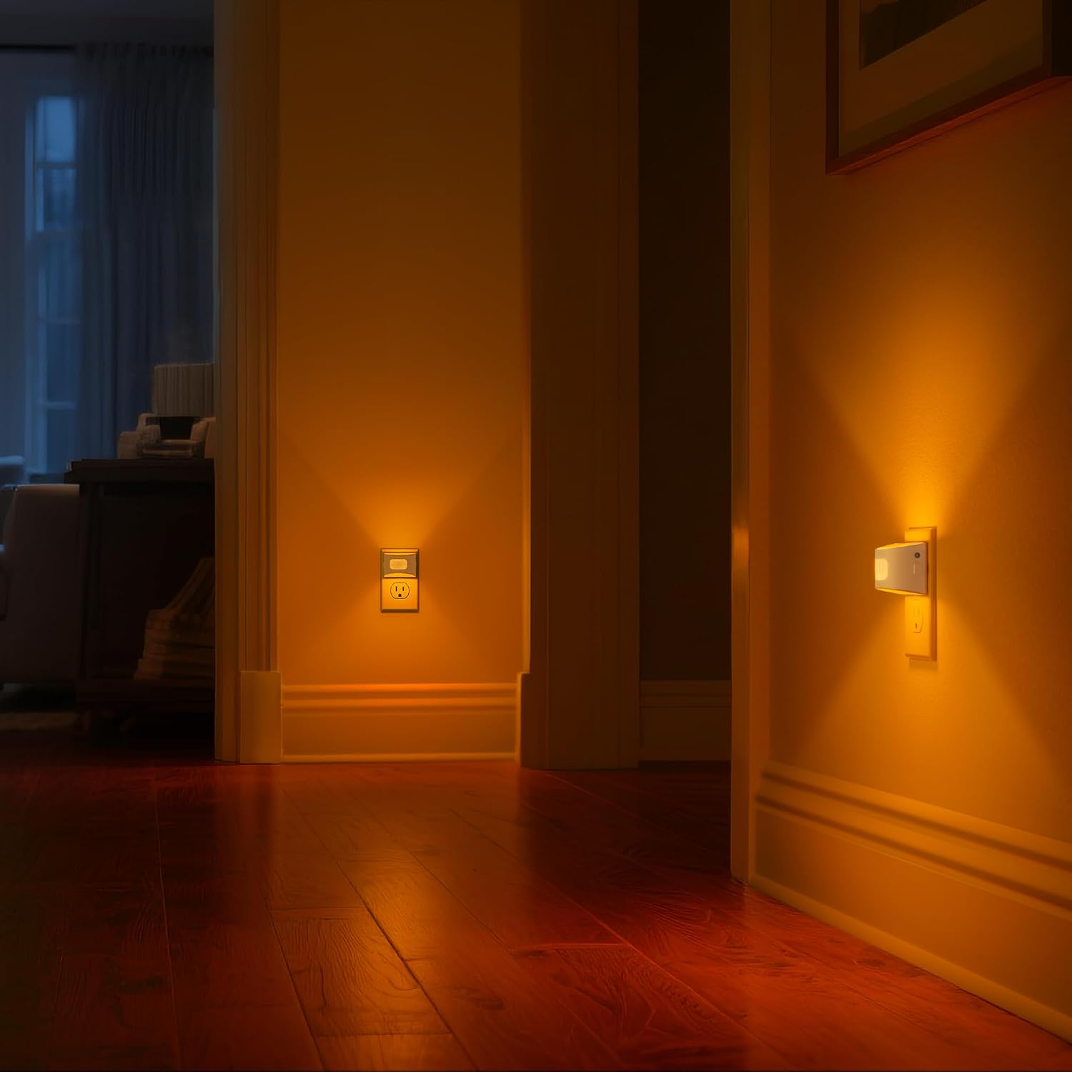 DORESshop LED Night Light[4 Pack], Night Lights Plug into Wall, Dimmable Plug in Night Light with Motion Sensor, Dusk to Dawn Sensor…