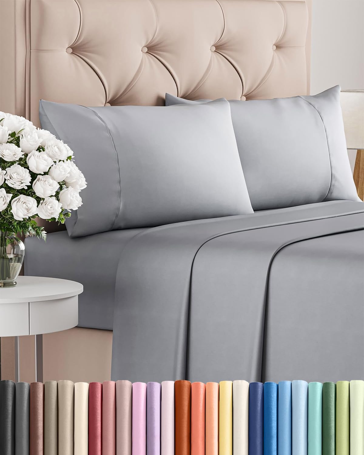 Twin 4 Piece Sheet Set - Comfy, Breathable & Cooling - Hotel Luxury Bedding for Women, Men, Kids, Teens & Children - 1 Flat & 1 Fitted…
