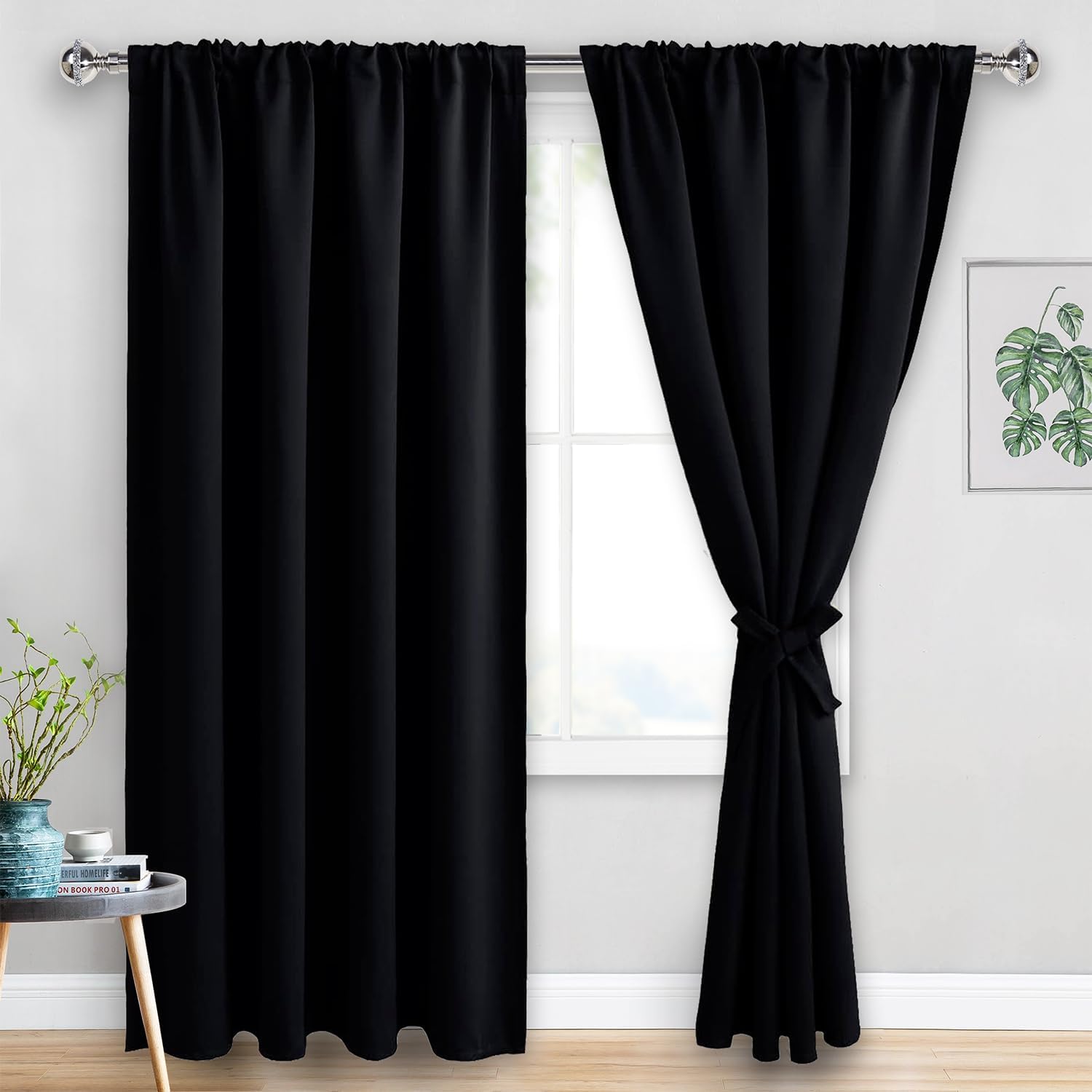Jiuzhen Blackout Curtains for Bedroom - 70 x 84 Inch Extra Wide Privacy Assured Thermal Insulated Room Darkening Room Divider Curtain Cover…