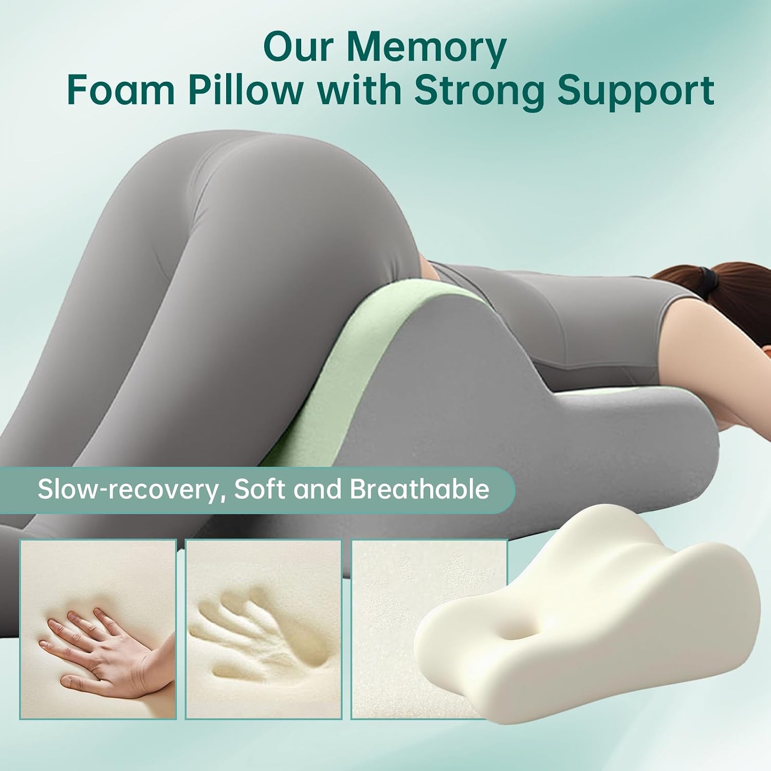 Memory Foam Wedge Pillow Intimacy Couples Pillow, Pregnant Ergonomic Contoured Position Pillow for Sleeping & Reading, Multi-Functional…