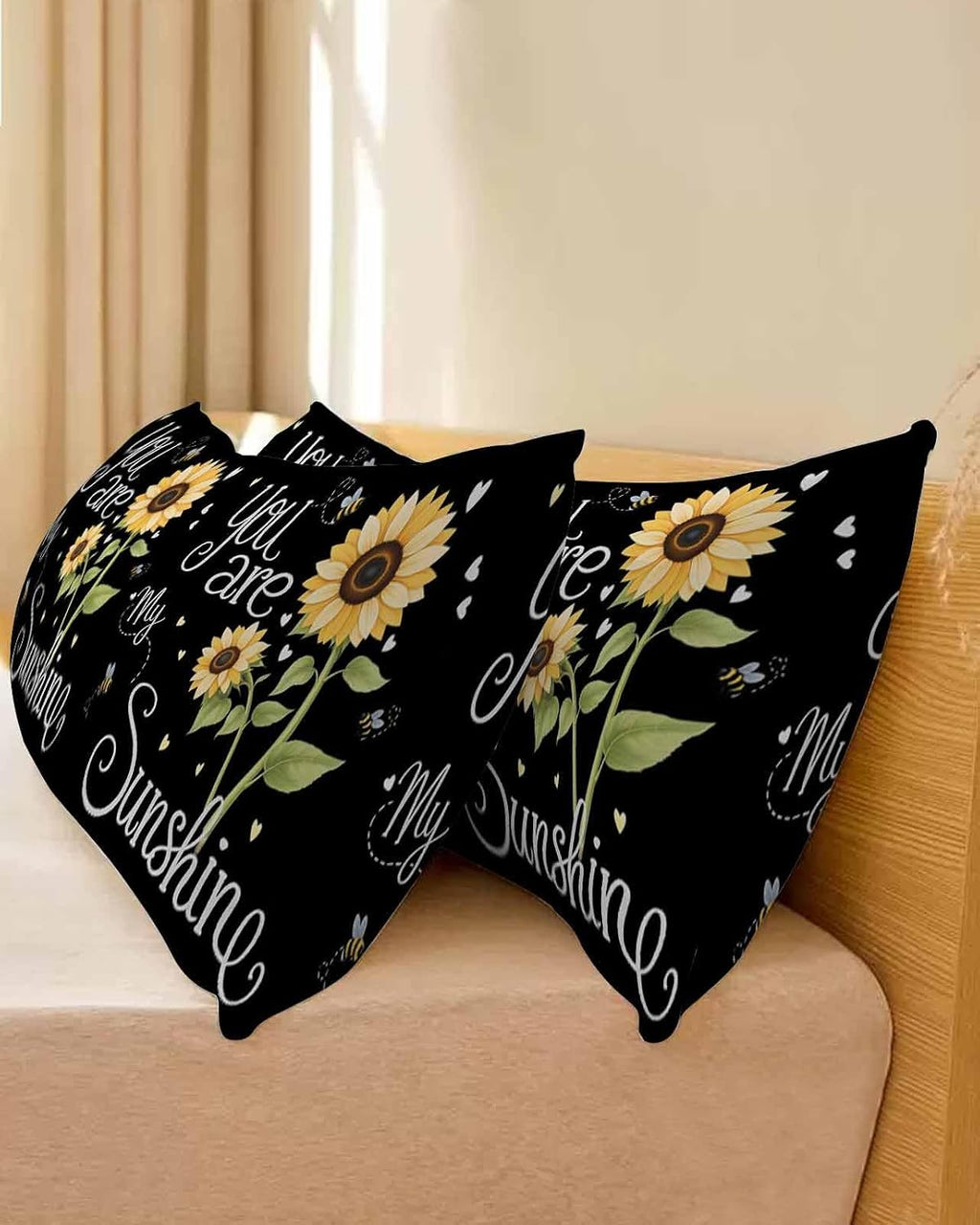 Rgaienmelw You Are My Sunshine Long Body Throw Pillow Covers 20x60 Inches, Rectangle Decorative Pillowcase with Zipper, Yellow Sunflow…