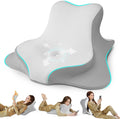 Wogahev Reading Pillow for Bed, Lying, Leaning and Prone, Ergonomic Memory Foam Bed Wedge Pillow for Headboard, Chin & Back Support Pillows…