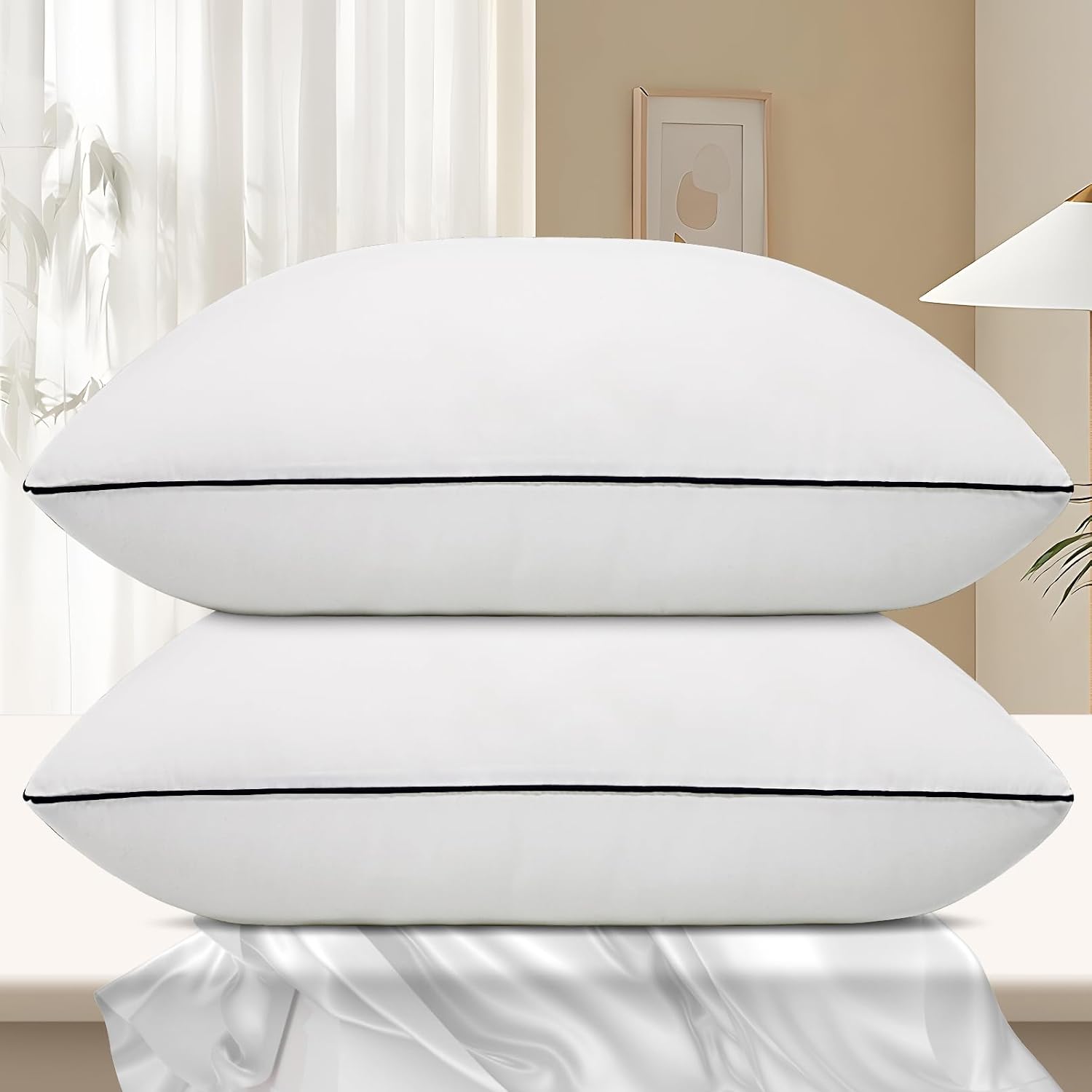 Vorouhals Hotel Collection Bed Pillows for Sleeping 2 Pack King Size Cooling Pillows Set of 2 for Back, Stomach or Side Sleepers, Super…
