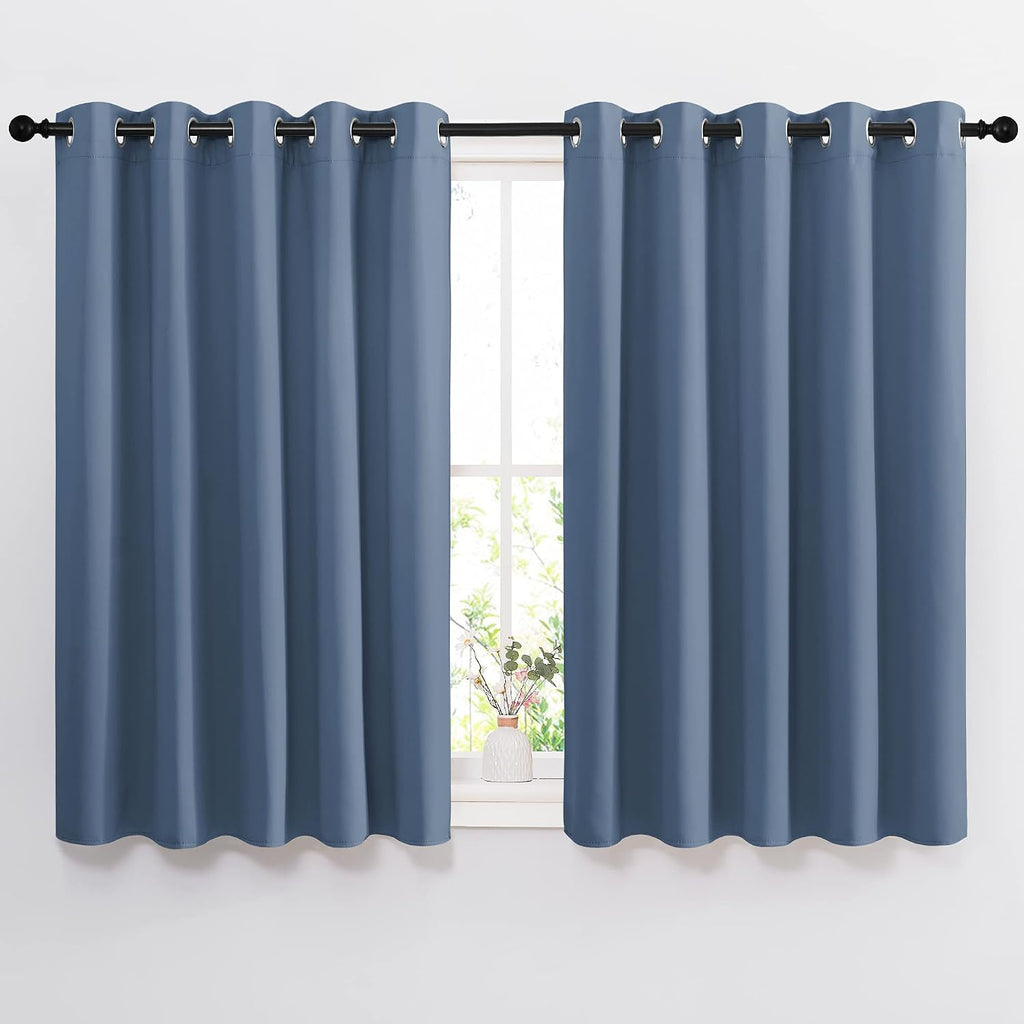 NICETOWN Bedroom Blackout Curtains and Drapes 54" L - Window Treatment Thermal Insulated Solid Grommet Blackout Draperies for Home Office…