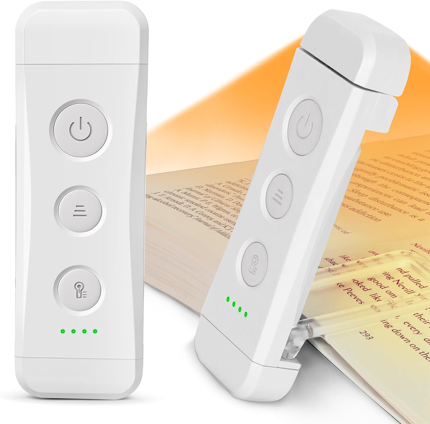 Glocusent USB Rechargeable Book Light for Reading in Bed, Portable Clip-on LED Reading Light, 3 Amber Colors & 5 Brightness Dimmable…
