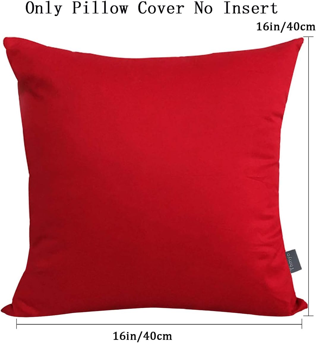 Thmyo 4-Pack 100% Cotton Comfortable Solid Decorative Throw Pillow Case Square Cushion Cover Pillowcase Sublimation Blank Pillow Covers DIY…