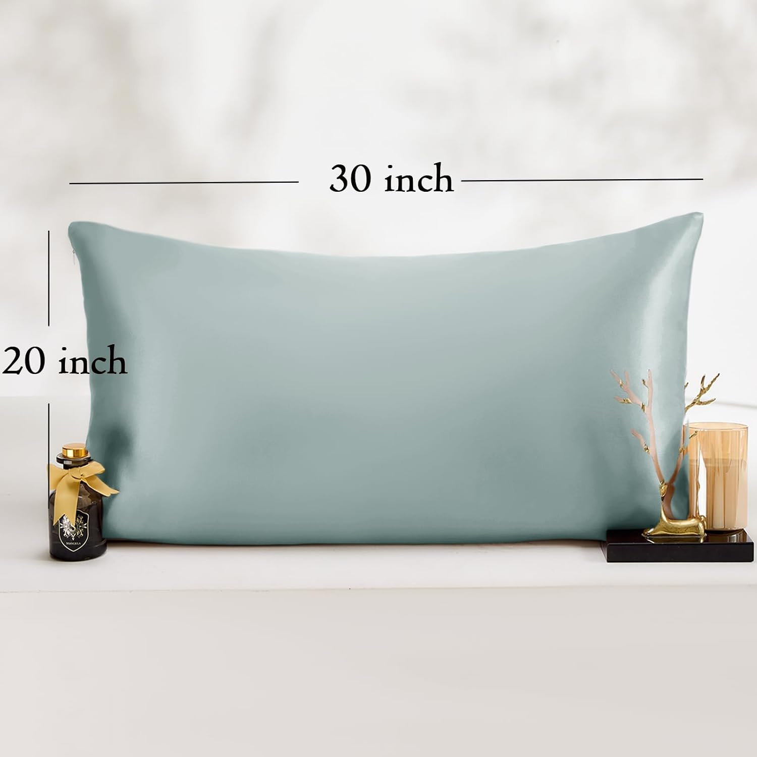 Vielit Queen Satin Pillowcase for Hair 2pc, Similar to Silk Pillow Cases, Easier comfort Than Silk Pillowcase, Gifts for Women Men, Sage…