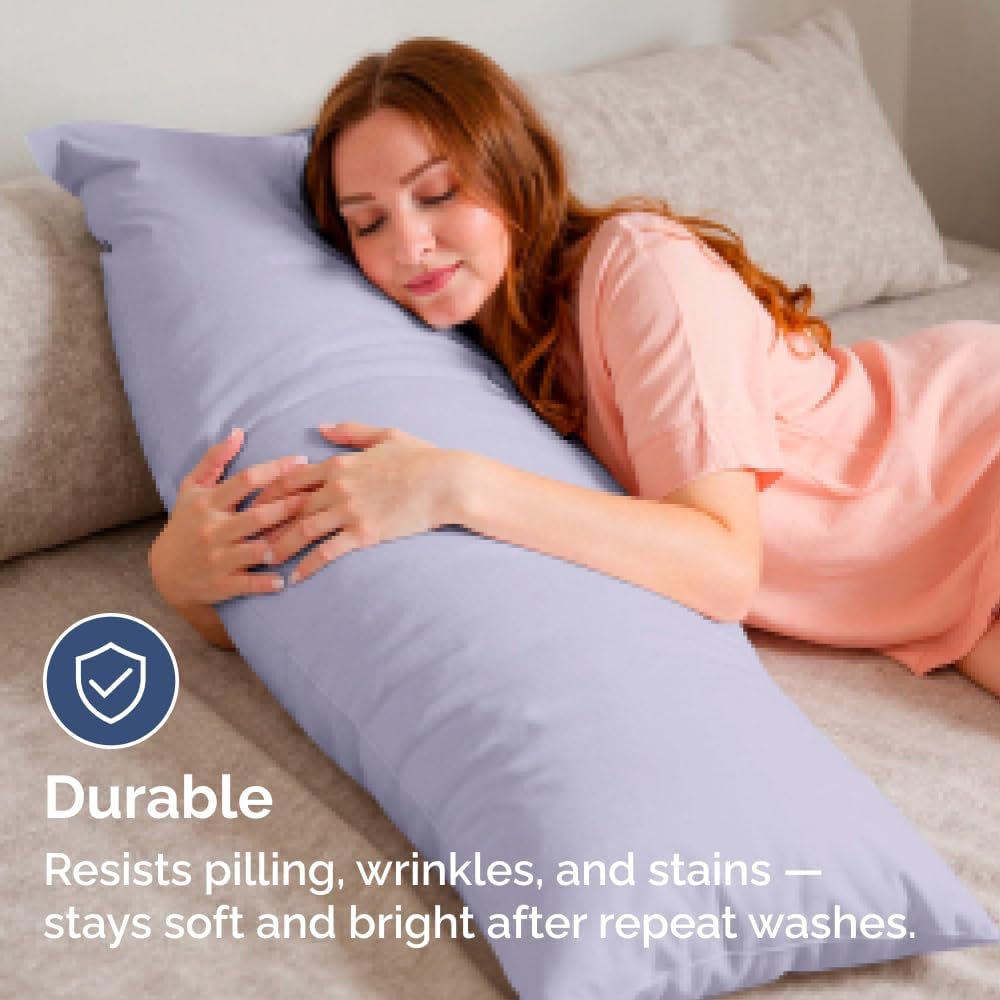 Body Pillowcases Set of 4-20x54 Long Body Pillow Case - Soft Body Pillow Cover for Sleeping & Side Sleepers - Comfy Breathable & Fade…