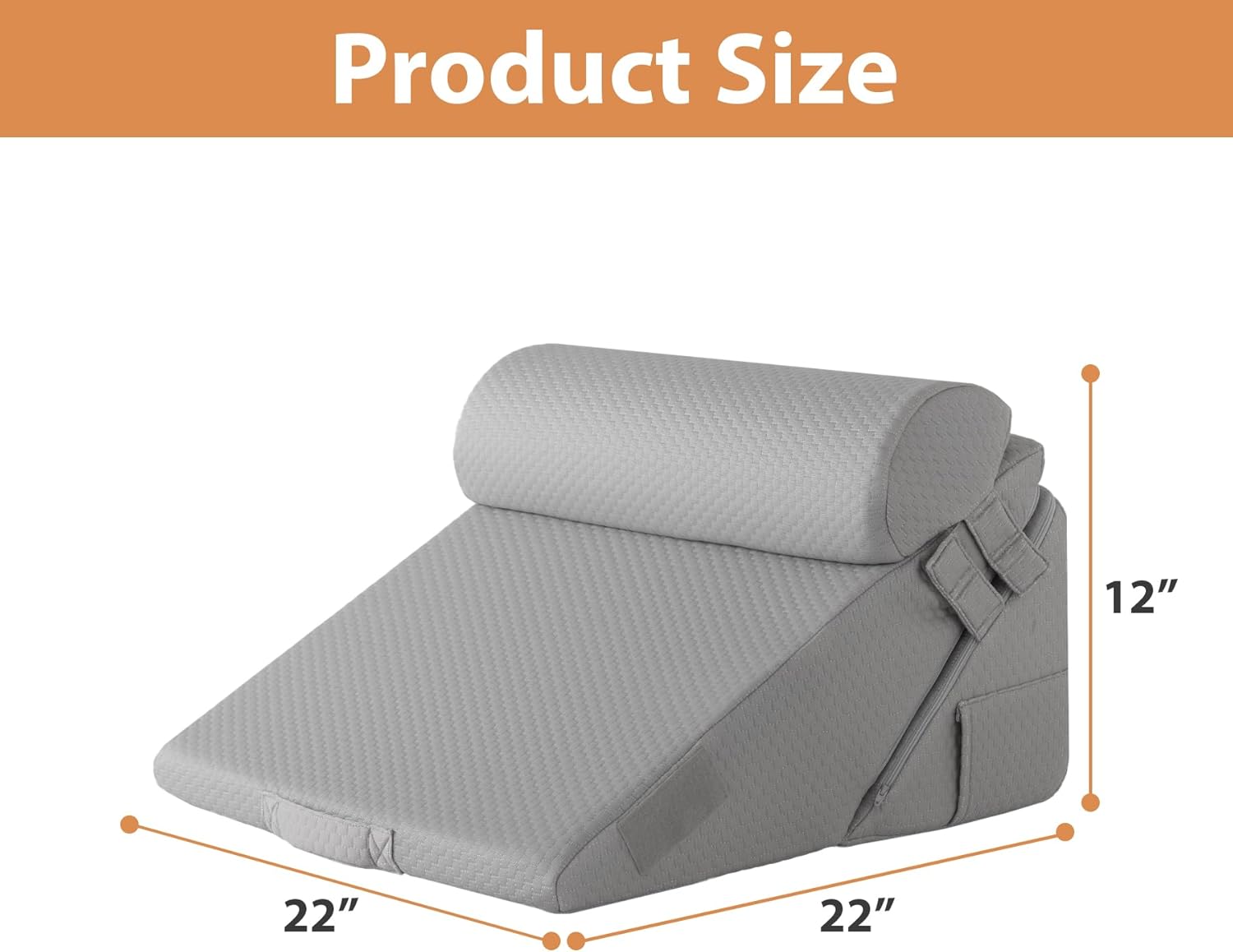 EnjoyaBetterLifeFromHere BIEEZZK 3PCS Wedge Pillow Set, Adjustable Wedge Pillow Headboard, Bed Wedge Pillows for Back, Sleeping, Post Surg…