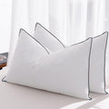 Mosluna Feather Down Pillows King Size Set of 2, Luxury Hotel Collection Bed Pillow 2 Pack, AiryfilTM Powered Fillings & Feathers Pillow, Flu…