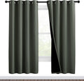 Nicetown 100% Blackout Window Curtain Panels, Full Light Blocking Drapes with Black Liner for Nursery, 72-inch Drop Thermal Insulated Drape…