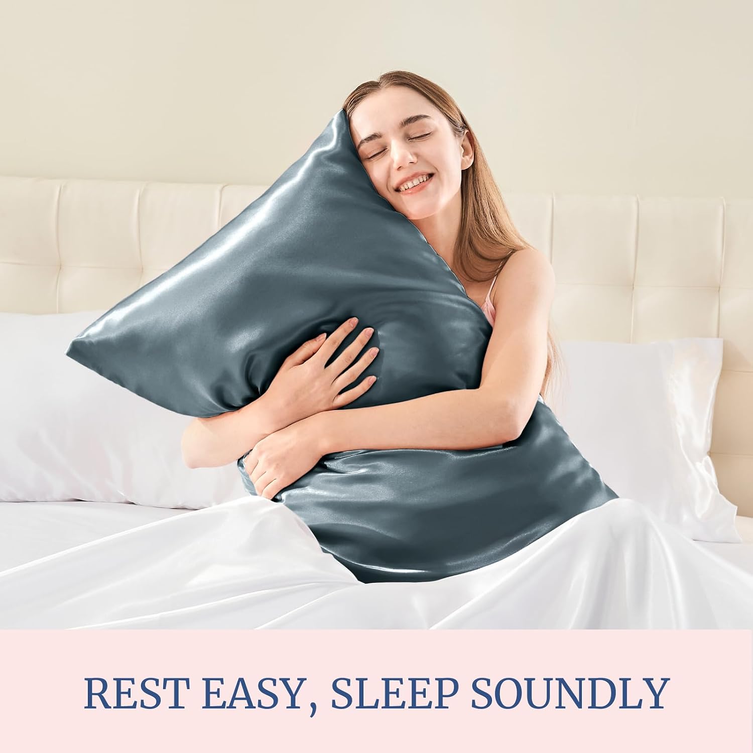Bedelite Satin Pillowcase for Hair and Skin, Super Soft and Cooling Similar to Silk Pillow Cases 2 Pack with Envelope Closure, Gift for Wom…