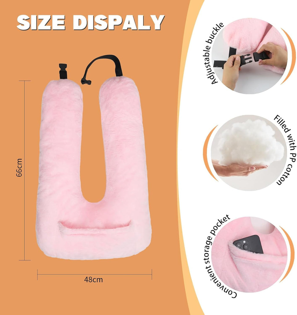 Car Pillow for Kids & Adults, U-Shaped Soft Car Travel Pillow for Sleeping, Head & Neck Support Pillow for Car Seat, Ideal for Road Trips…