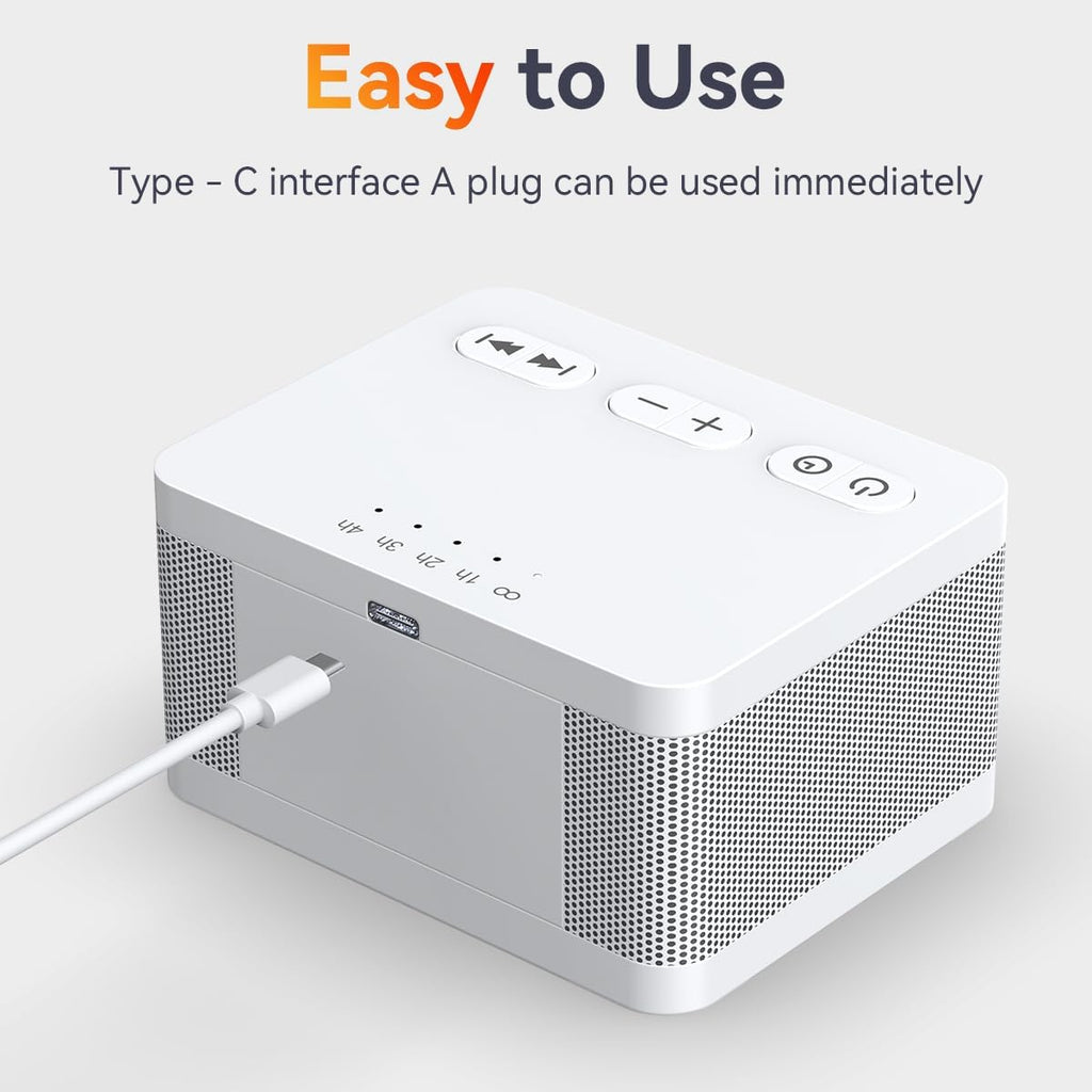 DailyBody Sound Machine White Noise Machine with 30 Soothing Sounds 32 Levels Volume 5 Timers and Memory Function Effectively Blocks Noise…