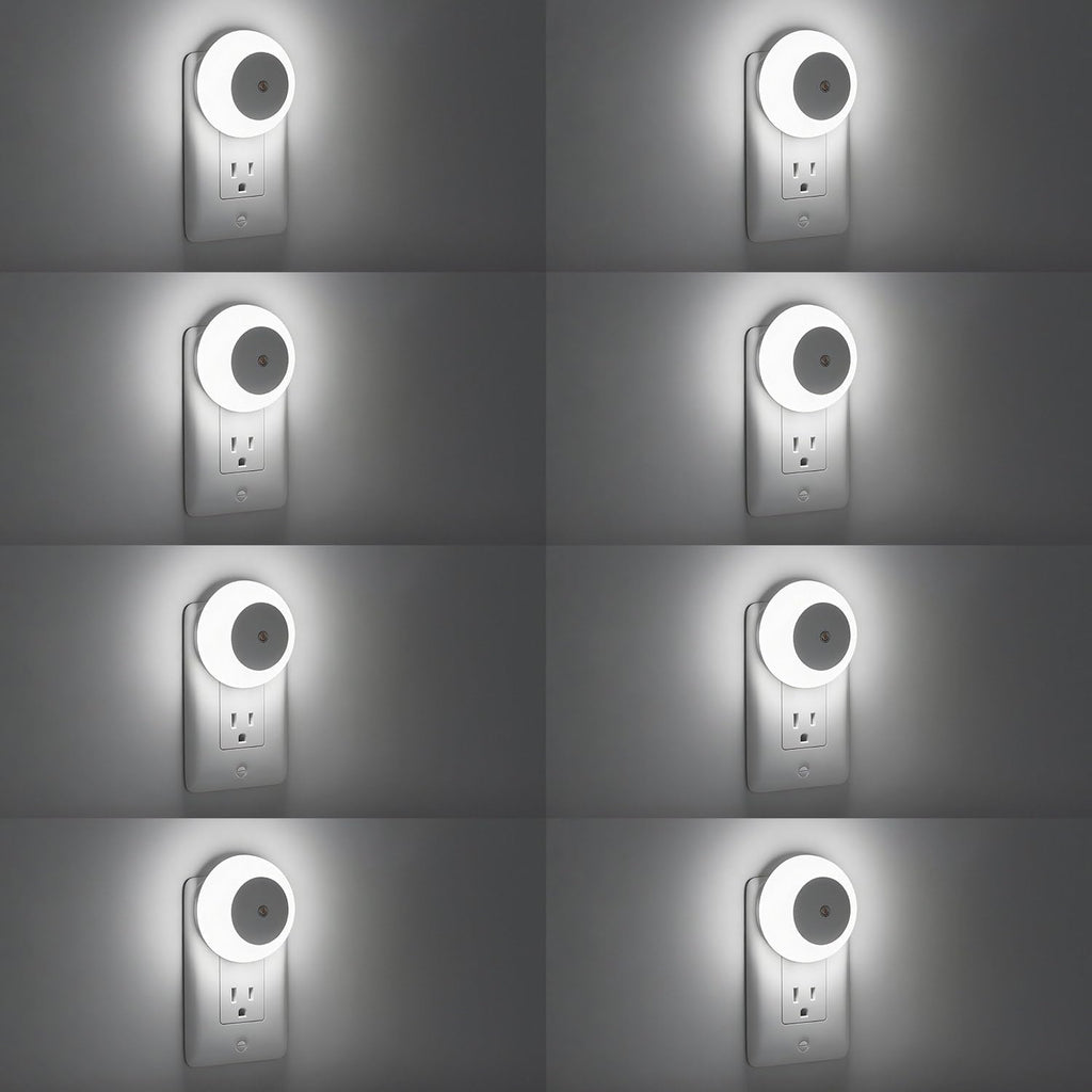 fesnne Night Lights Plug into Wall, Night Light, Dusk to Dawn Sensor, White Led Night Light 0.5W, 8 Pack Nightlight for Adults, Bedroom…