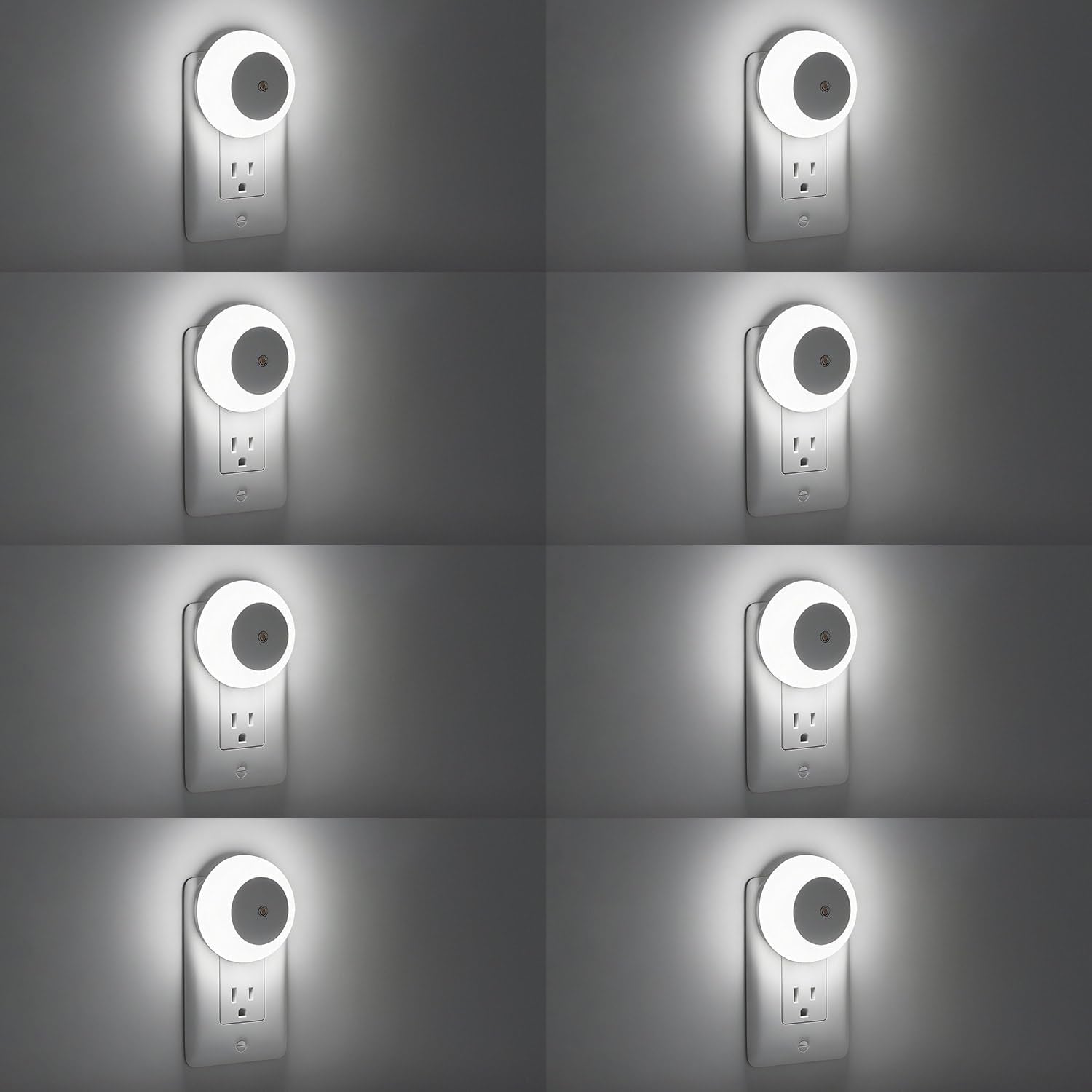 fesnne Night Lights Plug into Wall, Night Light, Dusk to Dawn Sensor, White Led Night Light 0.5W, 8 Pack Nightlight for Adults, Bedroom…