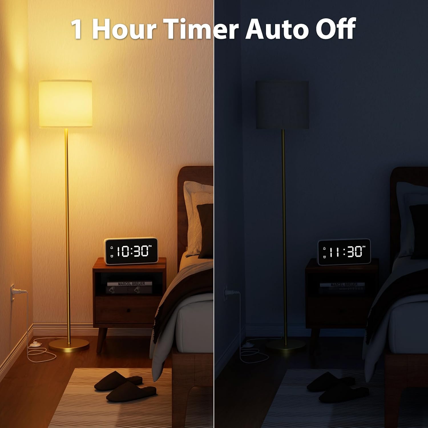 Keepsmile Dimmable Floor Lamps for LivingRoom with 12W LED Bulb, Foot Switch, Remote Custom Color Temperature Floor Light, Linen Shade…