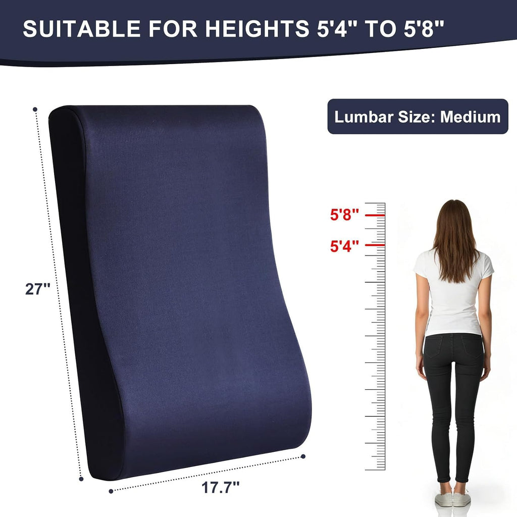 2-in-1 Neck Pillow Lumbar Support Pillow for Recliner Couch& Glider Chair - High Resilient Foam Ergonomic Back Support for High-Back…