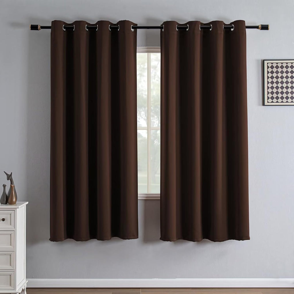 Igemaeve Blackout Curtains 72 Inch Length 2 Panels Set, Black Out Curtains for Bedroom 72 Inch Long, Grommet Energy Saving Room Darkening D…