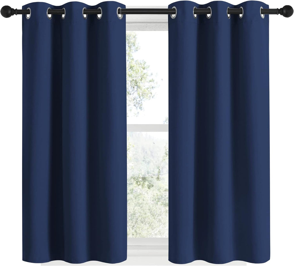 NICETOWN Blackout Draperies Curtains, All Season Thermal Insulated Solid Grommet Top Blackout Curtains/Drapes for Kid's Room (Navy, 1…