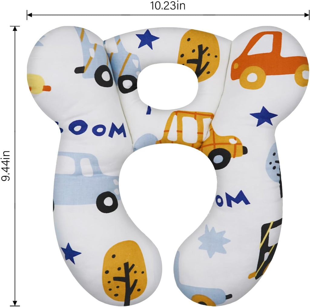 Baby Travel Pillow, Upgrade U-Shape Infant Head Support Pillow for Car Seat, Pushchair and Stroller, Soft Comfortable Neck Rest Cushion…