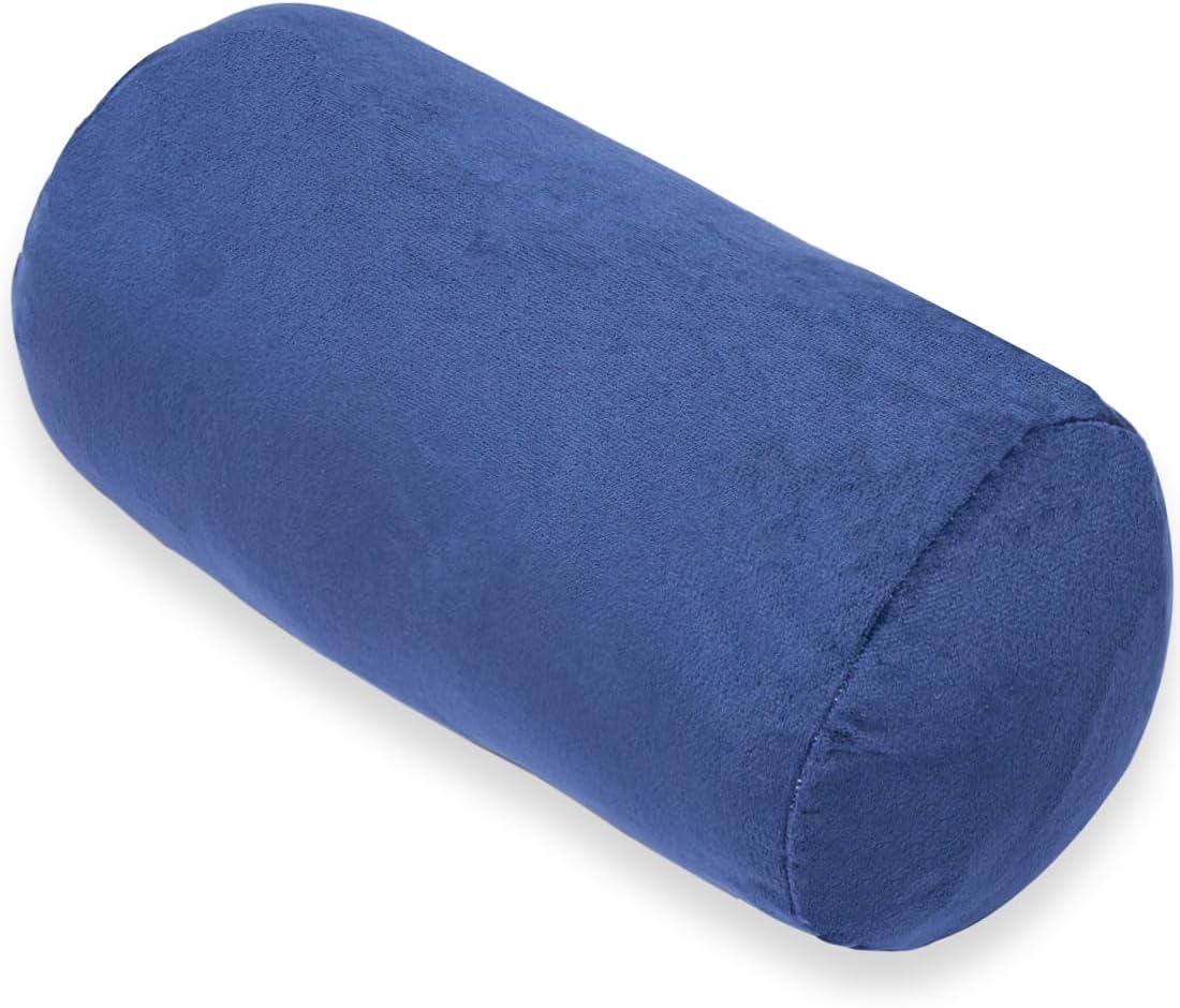 1Middleone 1 MIDDLE ONE Round Cylinder Bolster Pillow with Removable Velvet Cover, Tube Roll Cervical Pillow for Head, Neck, Back and Legs…