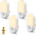 L LOHAS LED Motion Sensor Night Light, Motion Activated Night Light, 4Pack, 3000K Warm White, Night Lights Plug into Wall Motion Sensor…