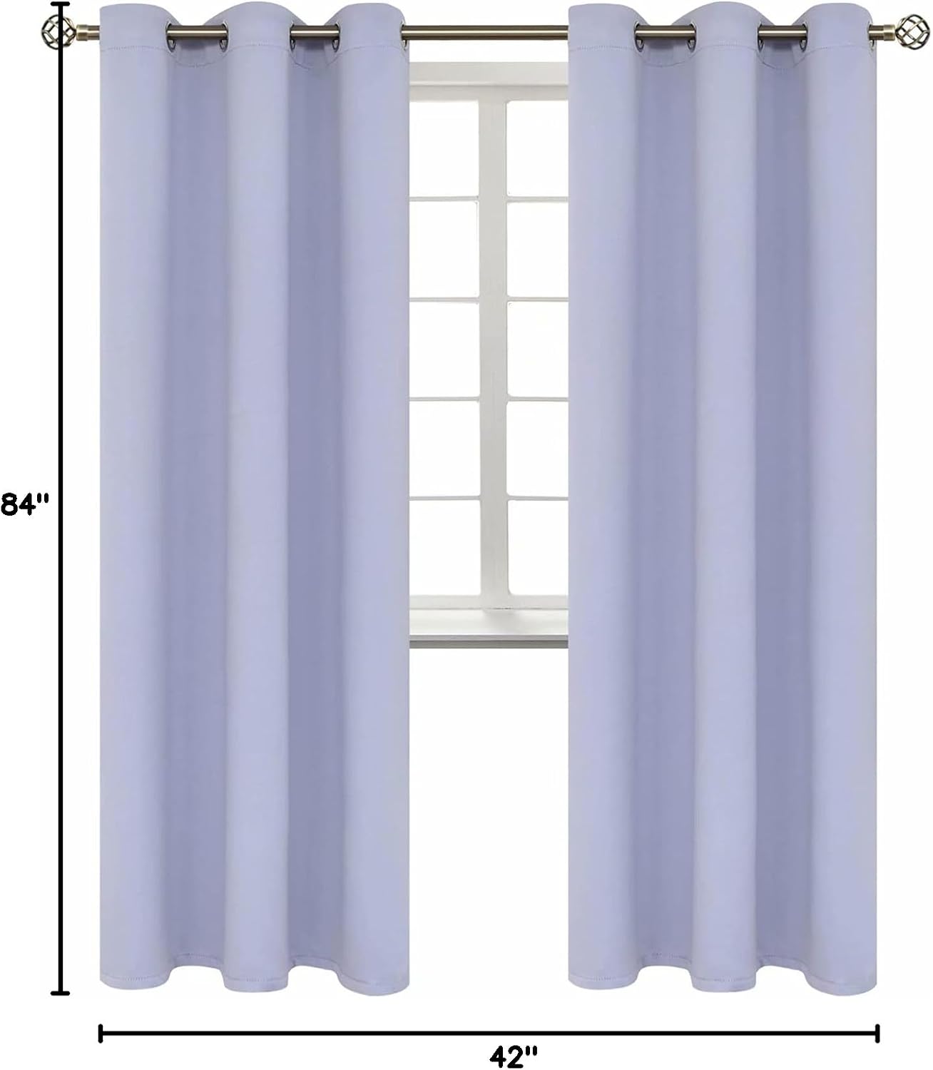 BGment Room Darkening Curtains 84 Inches Long - Grommet Thermal Insulated Drapes Window Treatment Curtains for Bedroom, 2 Panels, 42 x 84 I…