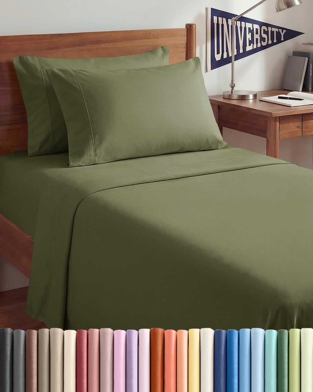 Twin XL 4 Piece Sheet Set - Comfy, Breathable & Cooling - Soft Hotel Luxury Bedding for Women, Men, Kids, Teens and Children - 1 Flat & 1…