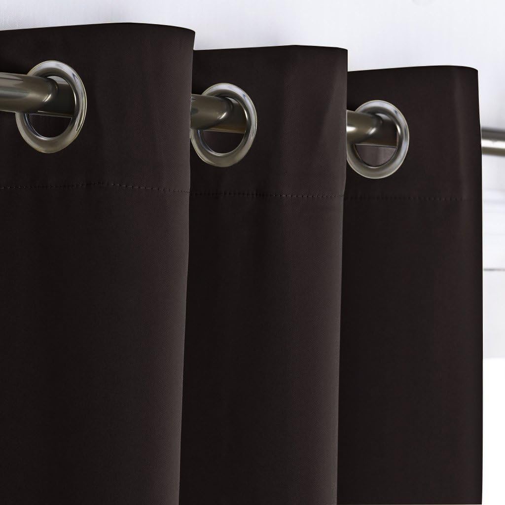 NICETOWN Thermal Insulated Blackout Curtain and Drapery Triple Weave Soundproof Solid Ring Top Window Drape for Bedroom (Sold…