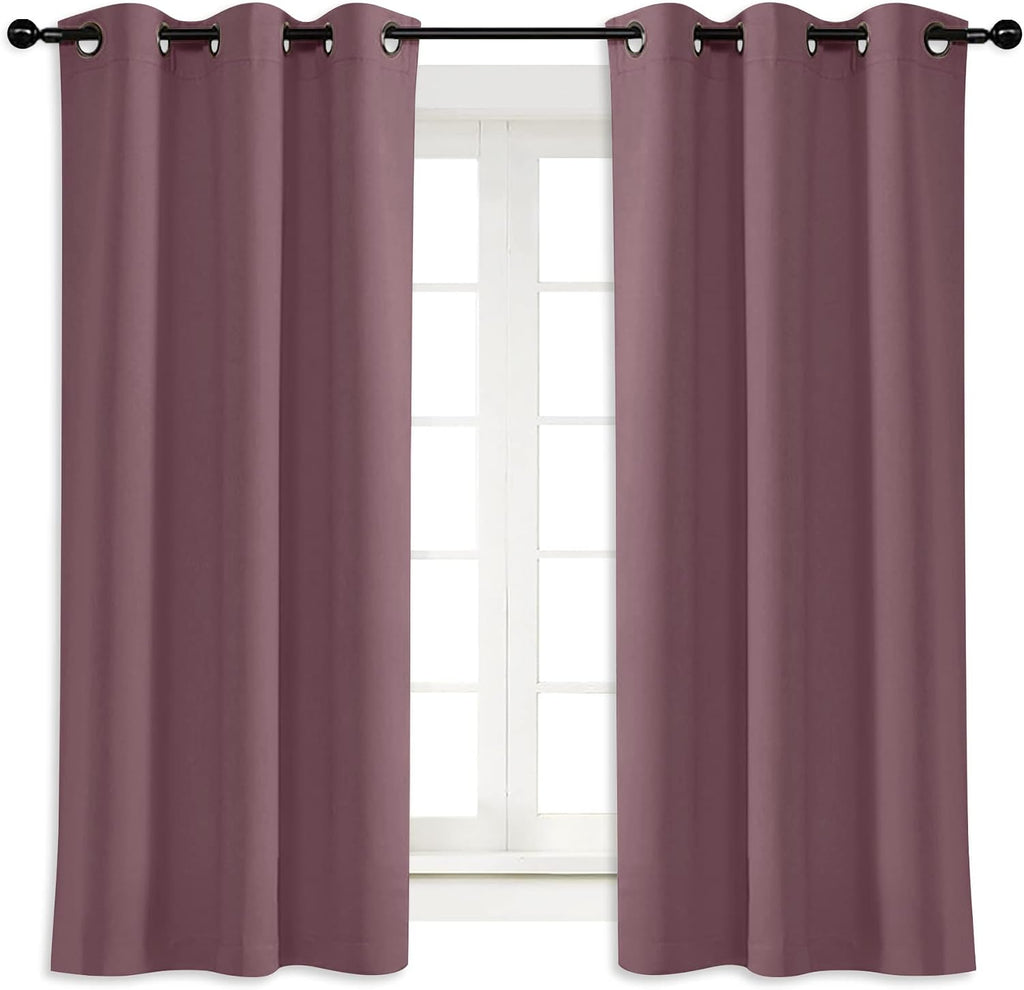 NICETOWN Kitchen Blackout Window Curtain Panel, Dry Rose, 1 Panel, 42 by 63 inches Long, Home Fashion Thermal Insulated Solid Grommet…