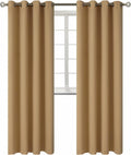 BGment Blackout Curtains for Bedroom - Grommet Thermal Insulated Room Darkening Curtains for Living Room, Set of 2 Panels (52 x 95 Inch, Kh…