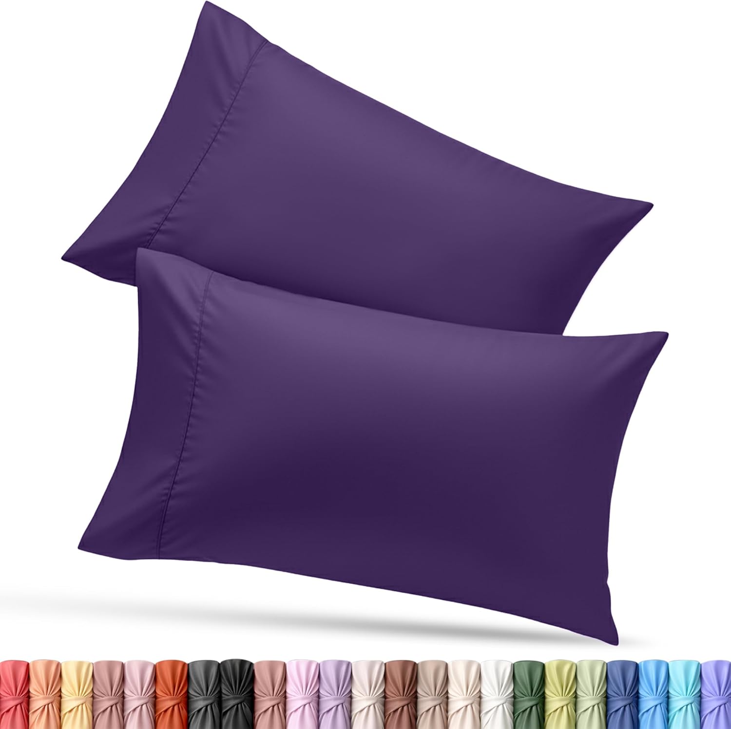 Utopiabedding Utopia Bedding Queen Pillow Cases - 2 Pack - Envelope Closure - Soft Brushed Microfiber Fabric - Shrinkage and Fade Resistant…