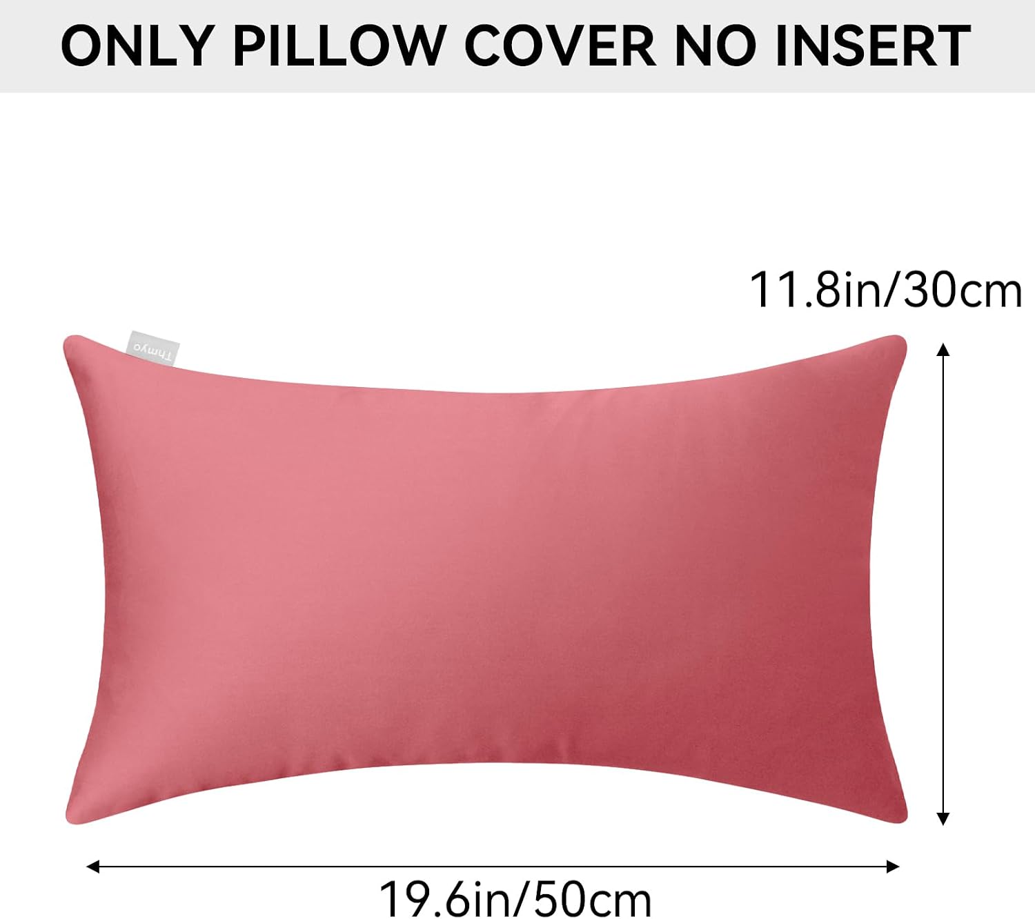 Thmyo 4-Pack 100% Cotton Lumbar Comfortable Solid Decorative Throw Pillow Case, Rectangle Cushion Cover Pillowcase Sublimation Blank Pillow…