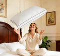 AiAngu Canadian Goose Down Pillow Queen Size Set of 1 Pack, 900+ Fill Power, 100% Cotton Shell, Luxury Hotel Quality Bed Feather Pillow for…