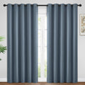Yakamok Blackout Curtains Room Darkening Thermal Insulated Window Panels, Solid Grommet Top Drapes for Bedroom/Living Room(62Wx84L, Stone…