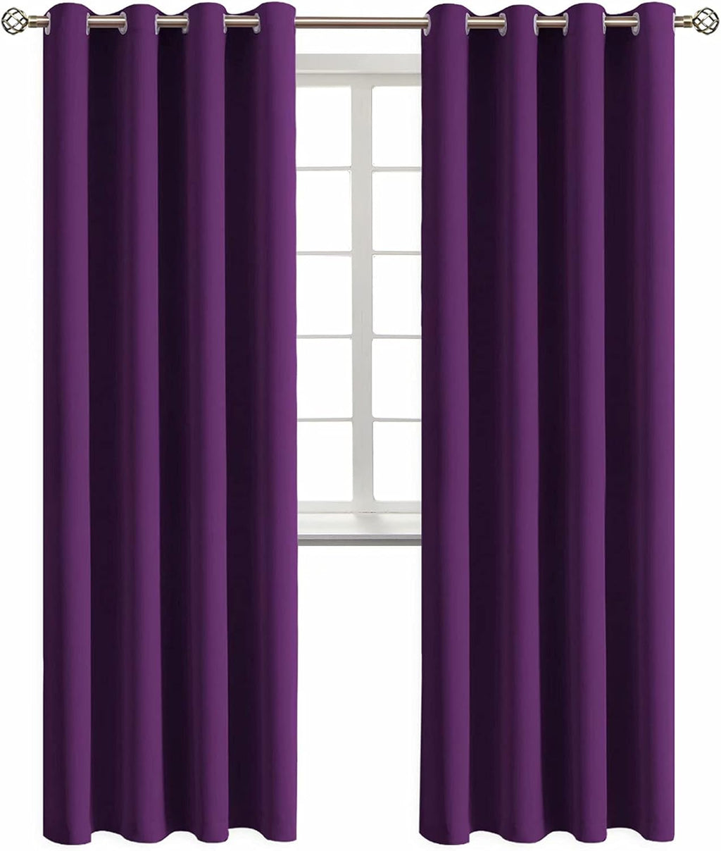 BGment Blackout Curtains - Grommet Thermal Insulated Room Darkening Bedroom and Living Room Curtain, Set of 2 Panels (52 x 84 Inch, Royal P…