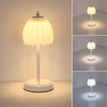 Shenmoyl Tulip Table Lamp with 5200mAh Battery & Touch Control, Cordless Small Table Lamp with 3 Colors, Dimmable Rechargeable Table…