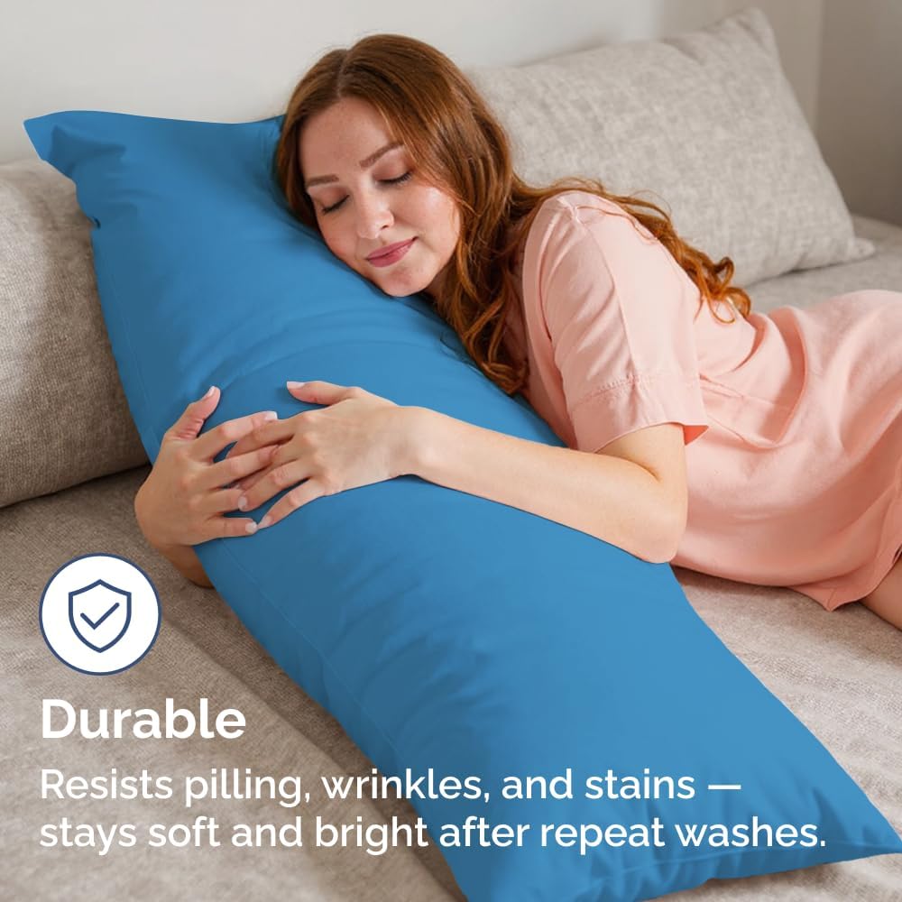 Body Pillowcases Set of 4-20x54 Long Body Pillow Case - Soft Body Pillow Cover for Sleeping & Side Sleepers - Comfy, Breathable & Fade…