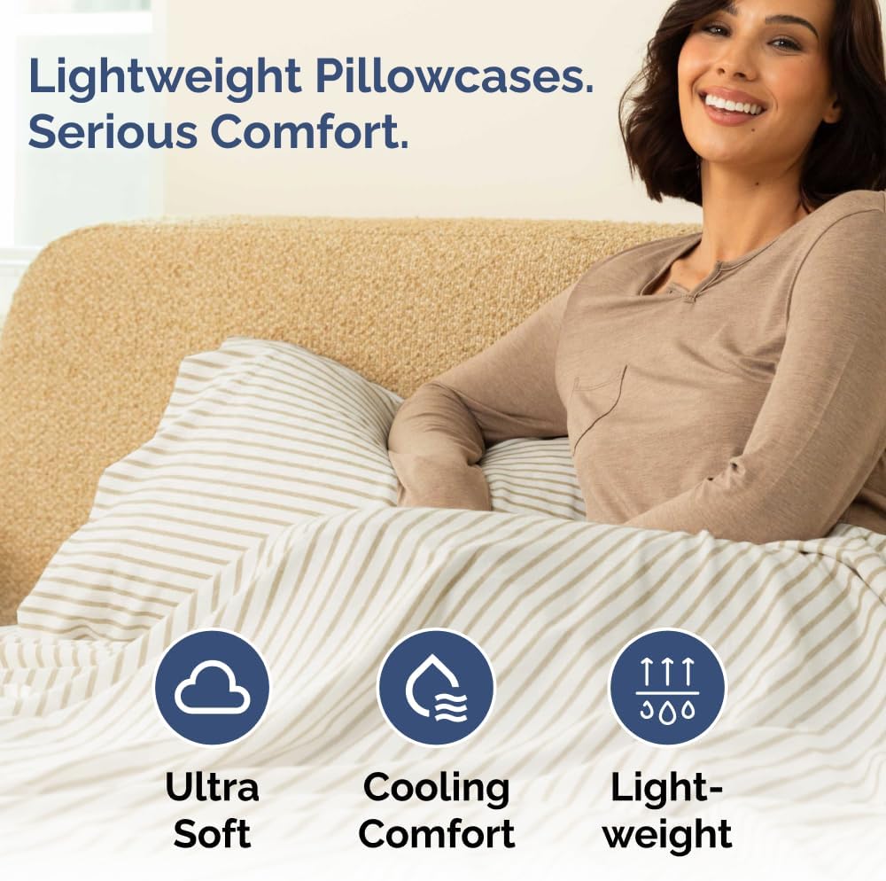 King Pillow Cases Set of 2 - Ultra Soft Hotel Quality Pillowcase Covers - Comfy, Cozy & Wrinkle Free - Shrinkage and Fade Resistant…