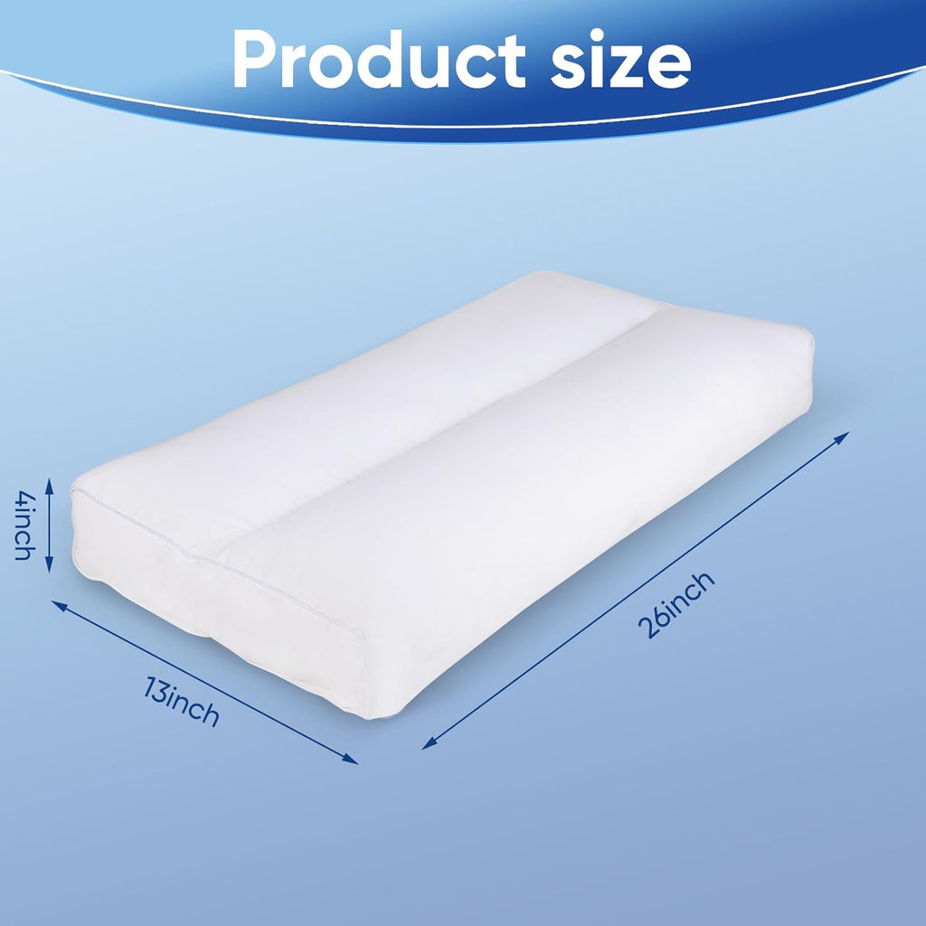 MINUPWELL Knee Pillow for Side Sleepers, 4" Leg Pillow for Side Sleeping, 100% Cotton Fabric Pillow for Between Knees While Sleeping…