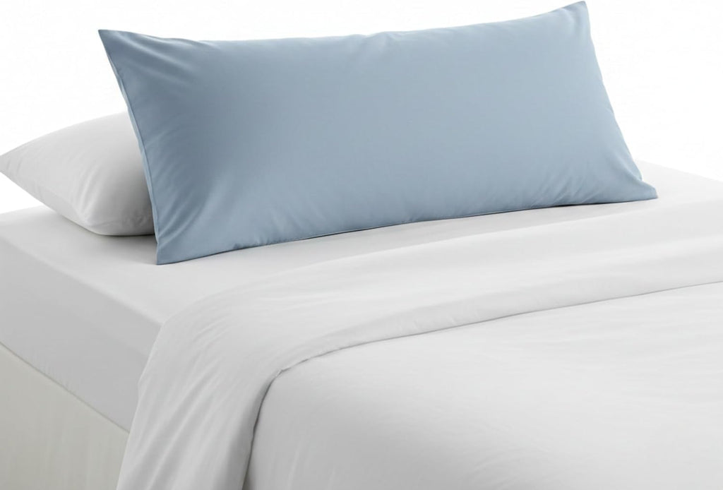 Egyptian Cotton Body Pillowcase 20x48 Inch, 600 Thread Count Sateen Weave, Zipper Closure Long Pillow Cover, Cooling Soft Breathable Body…