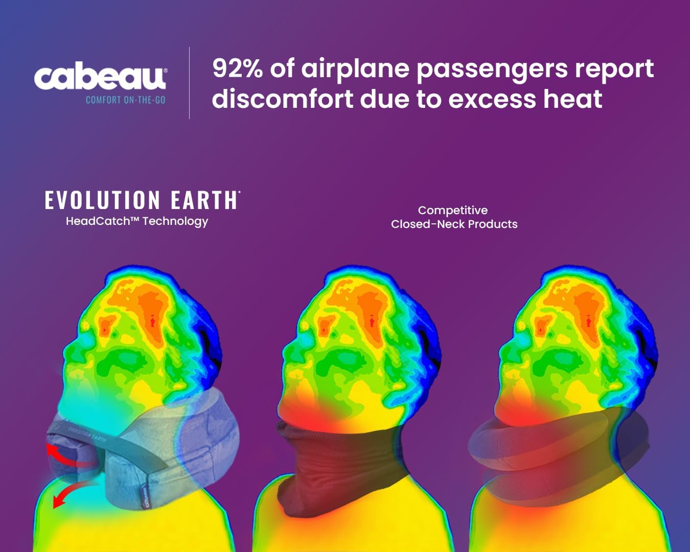 Cabeau Neck Pillow for Travel – Evolution Earth – 360° Head, Neck and Chin Support for Sleeping – Sustainable Memory Foam (Terra) plastic G…