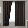 BGment 100% Blackout Heavy Thermal Curtains 63 Inch Length for Winter Insulated, Noise Reducing Rod Pocket and Back Tab Double Layer Room…