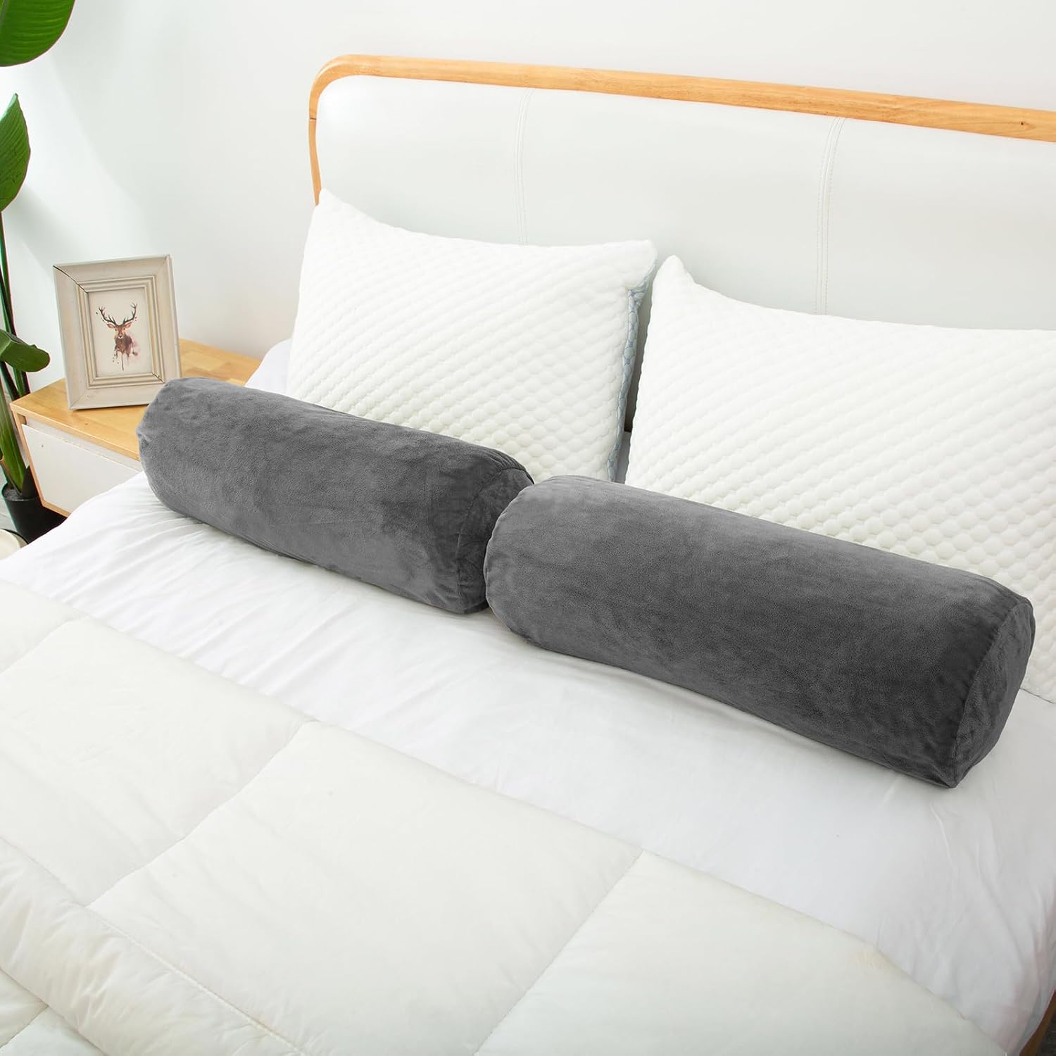 1Middleone 1 MIDDLE ONE Body Pillow, Memory Foam Body Pillows for Adults Sleeping, Decorative Bolster Pillow for Bed & Couch, Long Cylinder…