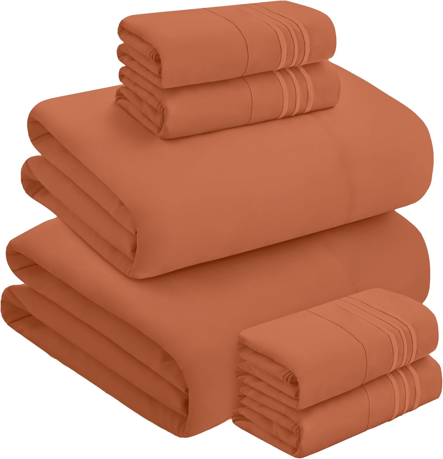 MocassiLuxuryBedding Mocassi Luxury 6-Piece Sheet Set, Ultra Soft 1800 Hotel Quality Microfiber Sheet Set, Fits Mattresses Up to 18 to 24 I…
